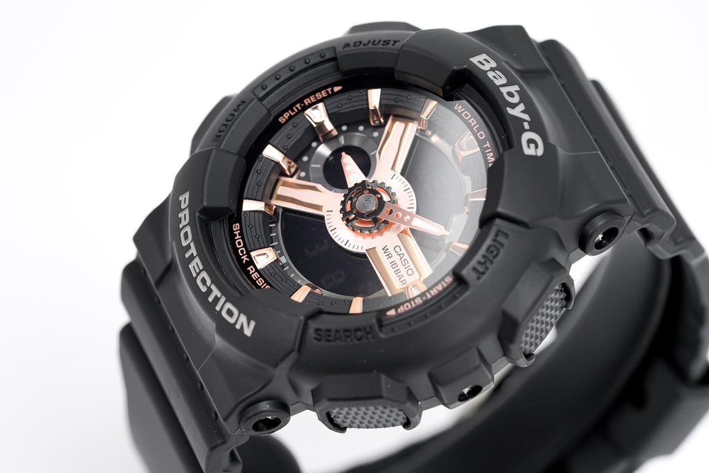Casio Baby-G Watch Ladies Black/Rose Gold