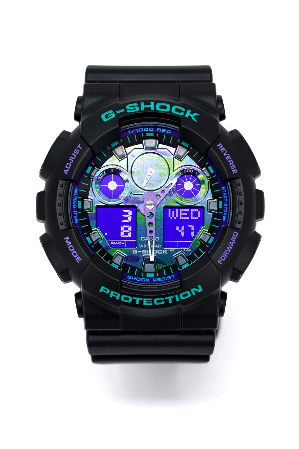 Casio G-Shock Watch Men's 90's Retro Green/Purple