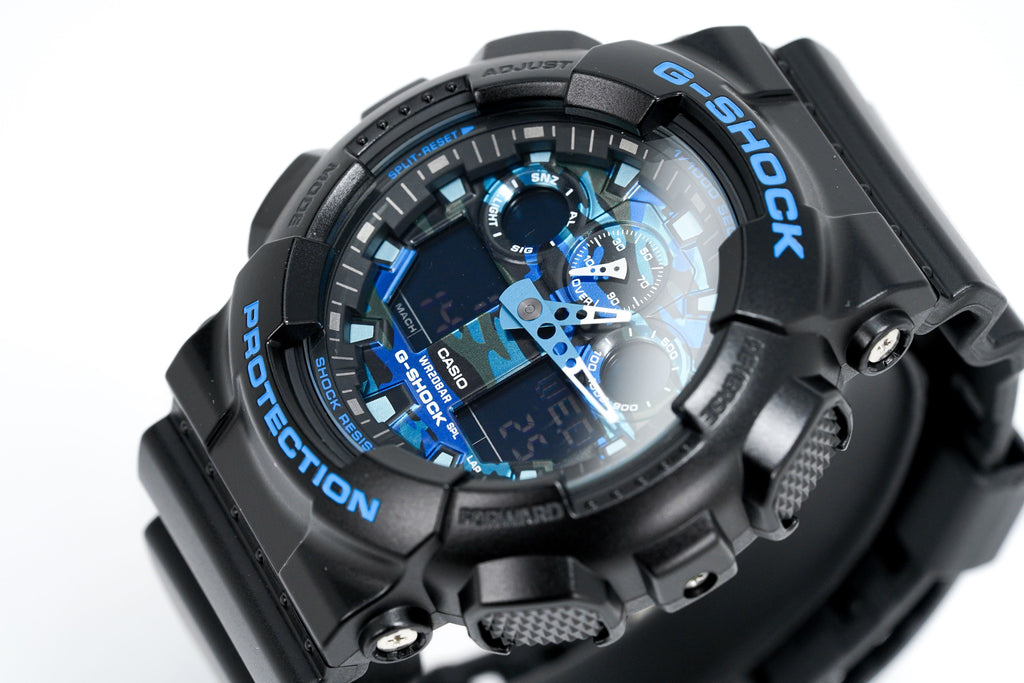 Casio G-Shock Watch Men's Blue Camo