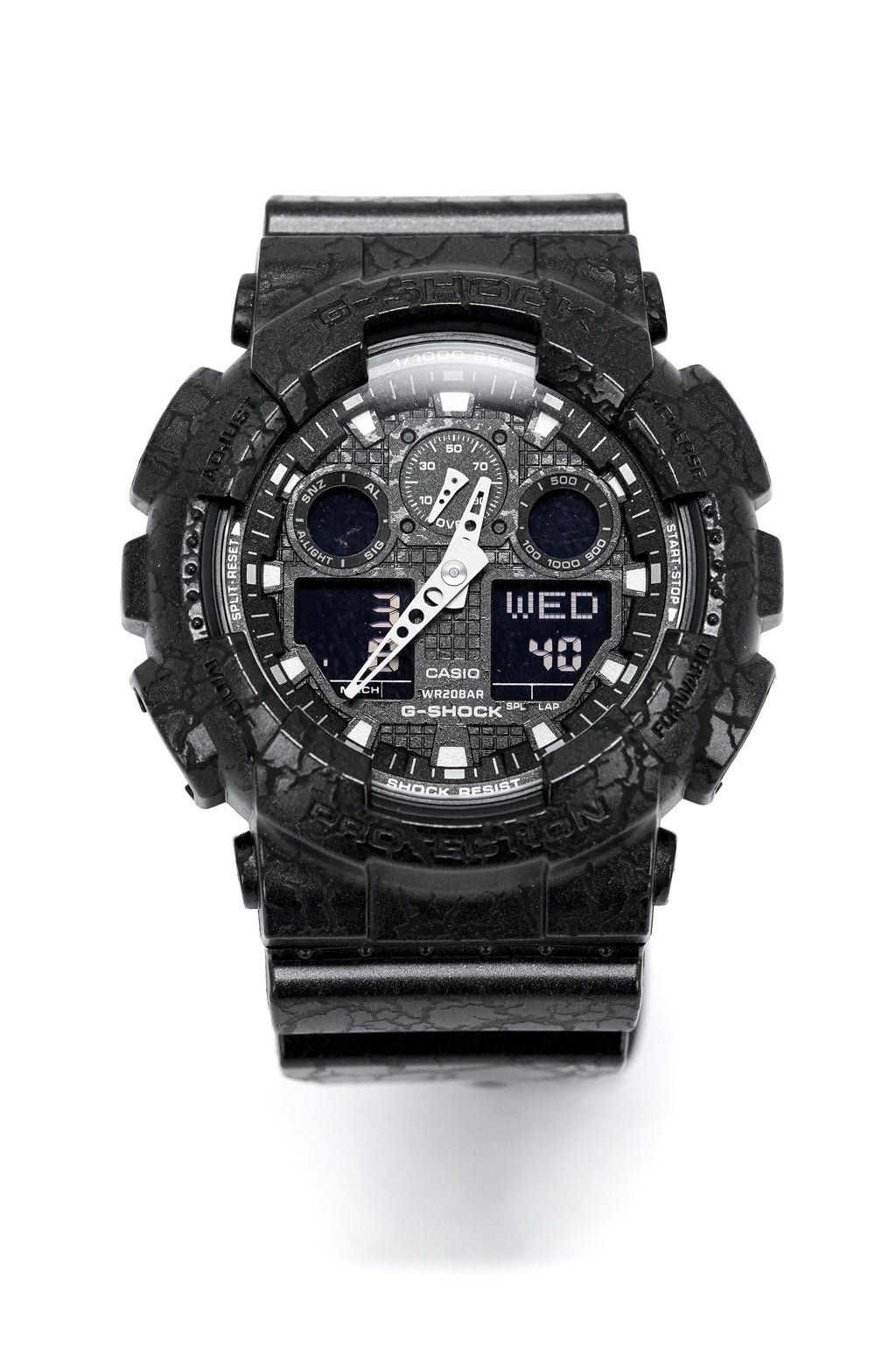 Casio G-Shock Watch Men's Black Crackled