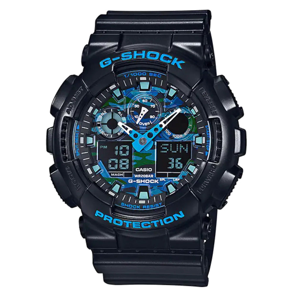 Casio G-Shock Watch Men's Blue Camo