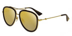 Gucci Women's Sunglasses Oversized Pilot Black/Gold