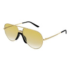 Gucci Unisex Sunglasses Oversized Pilot Yellow Gold