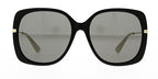 Gucci Women's Sunglasses Oversized Square Black/Gold