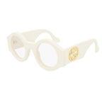 Gucci Men's Sunglasses Oversized Round Chunky Ivory