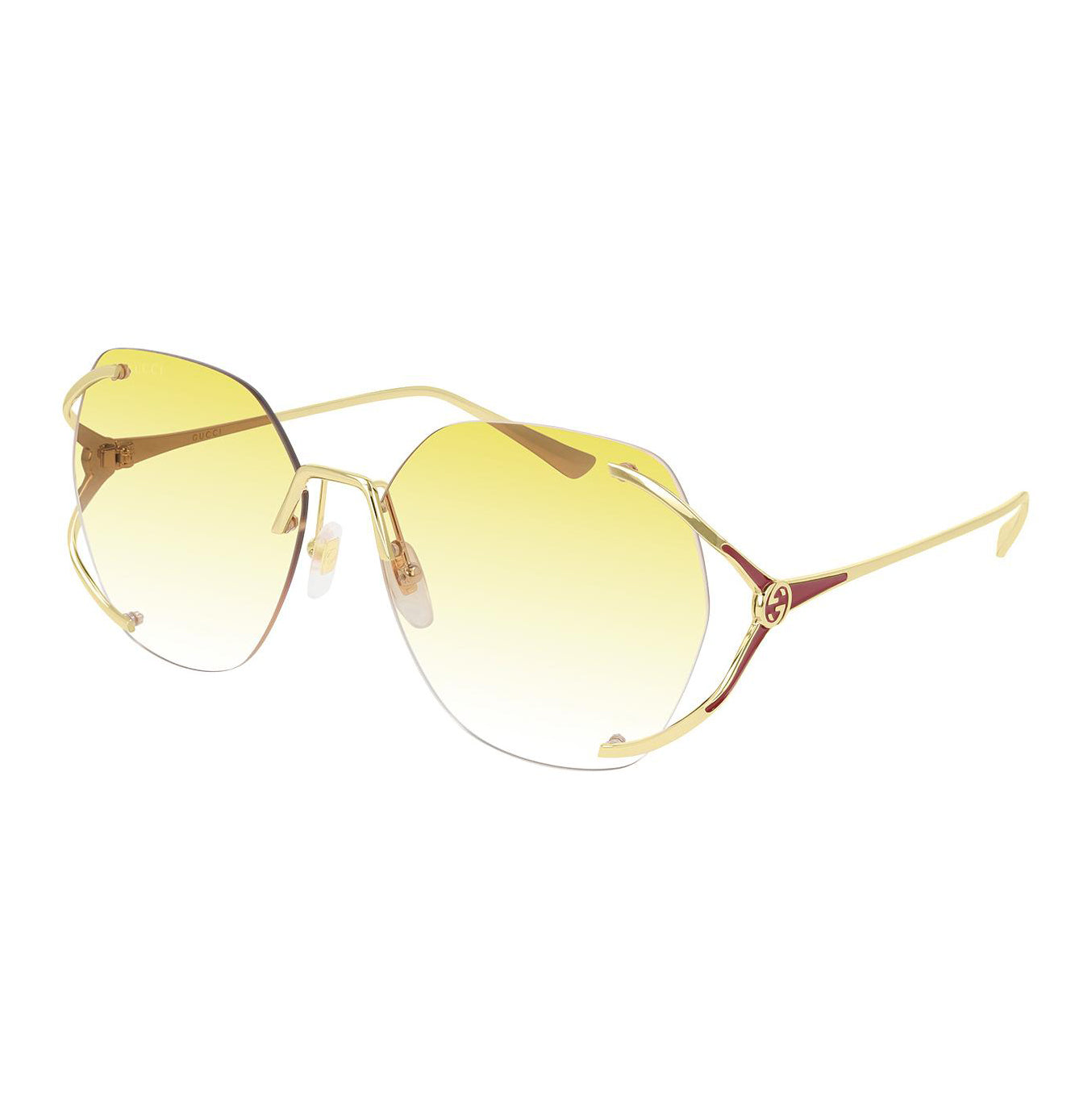 Gucci Women's Sunglasses Oversized Oval Gold