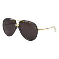Gucci Unisex Sunglasses Oversized Pilot Black Gold