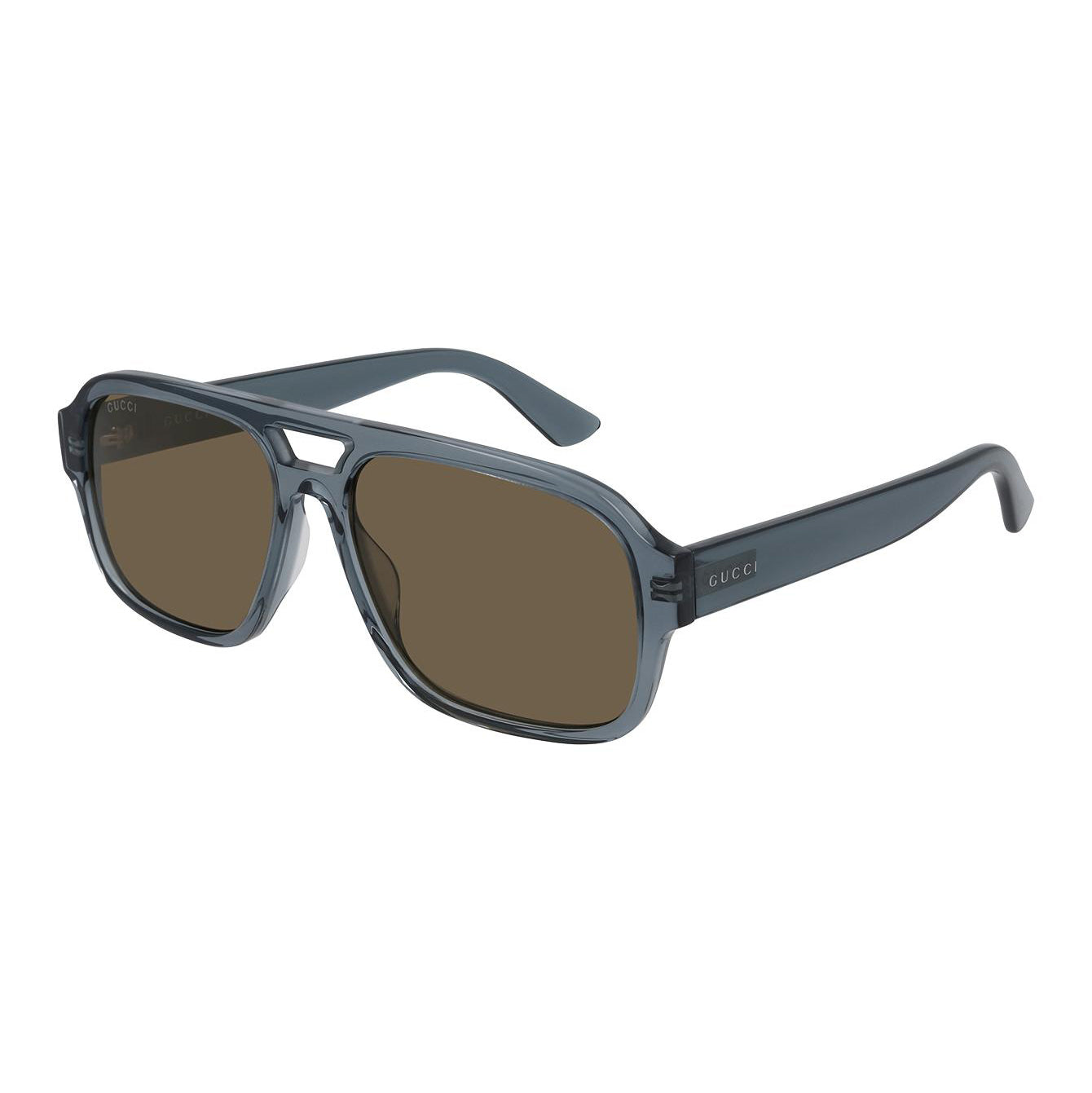 Gucci Men's Sunglasses Rectangular Pilot Blue