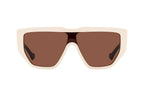 Gucci Men's Sunglasses Shield Flat Top Cream