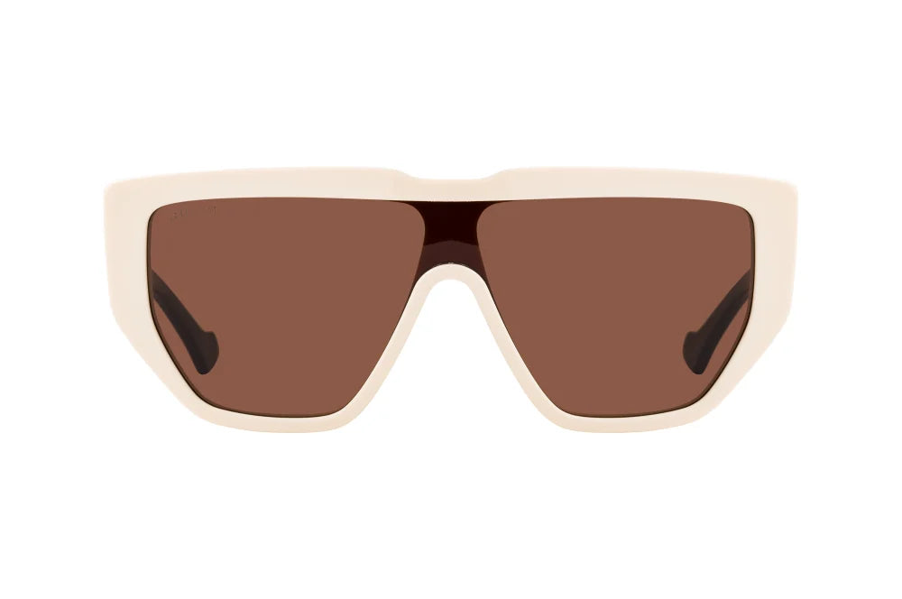 Gucci Men's Sunglasses Shield Flat Top Cream