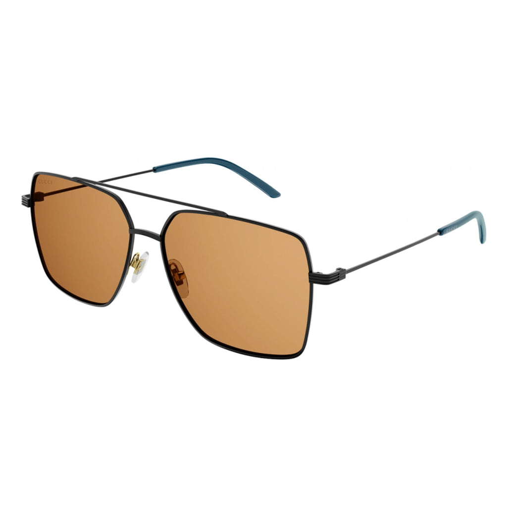 Gucci Men's Sunglasses Square Pilot Black Orange