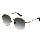 Gucci Women's Sunglasses Oversized Square Gold Black
