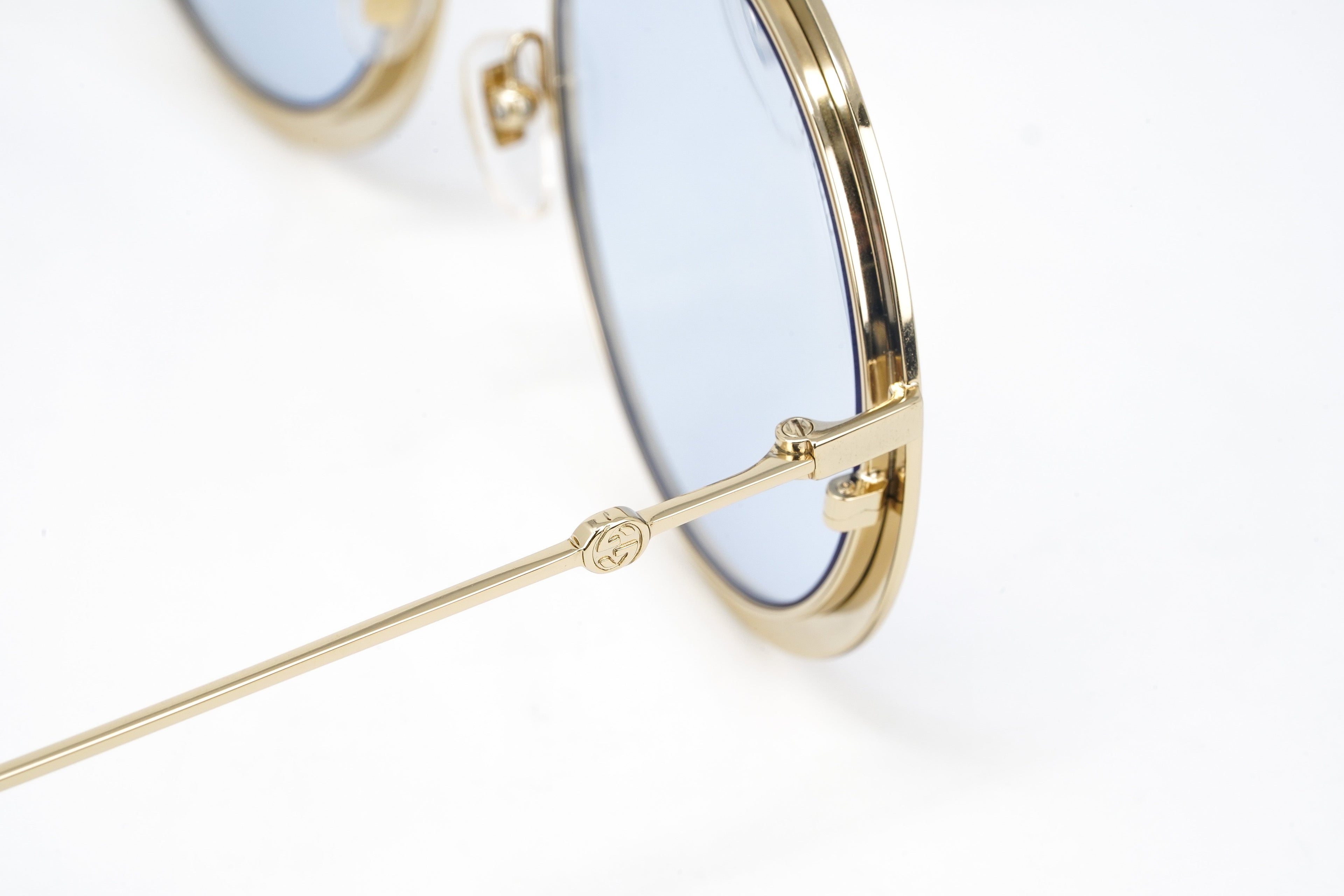 Gucci Women's Sunglasses Round Pilot Blue