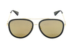 Gucci Women's Sunglasses Oversized Pilot Black/Gold