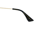 Gucci Women's Sunglasses Oversized Pilot Black/Gold