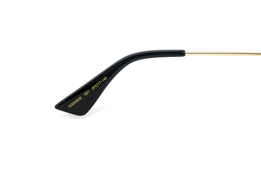 Gucci Women's Sunglasses Oversized Pilot Black/Gold