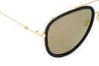 Gucci Women's Sunglasses Oversized Pilot Black/Gold
