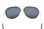 Gucci Women's Sunglasses Oversized Pilot Black/Gold