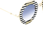 Gucci Women's Sunglasses Oversized Round Gold Band