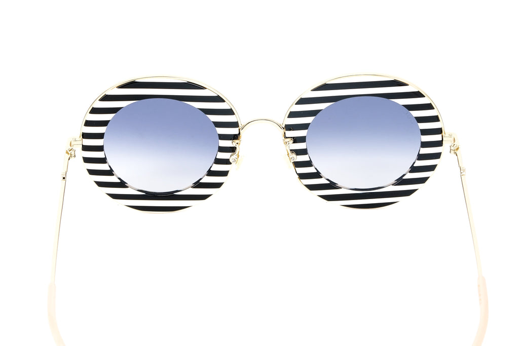 Gucci Women's Sunglasses Oversized Round Gold Band