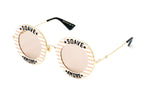 Gucci Women's Sunglasses Oversized Round Gold Soave Amore