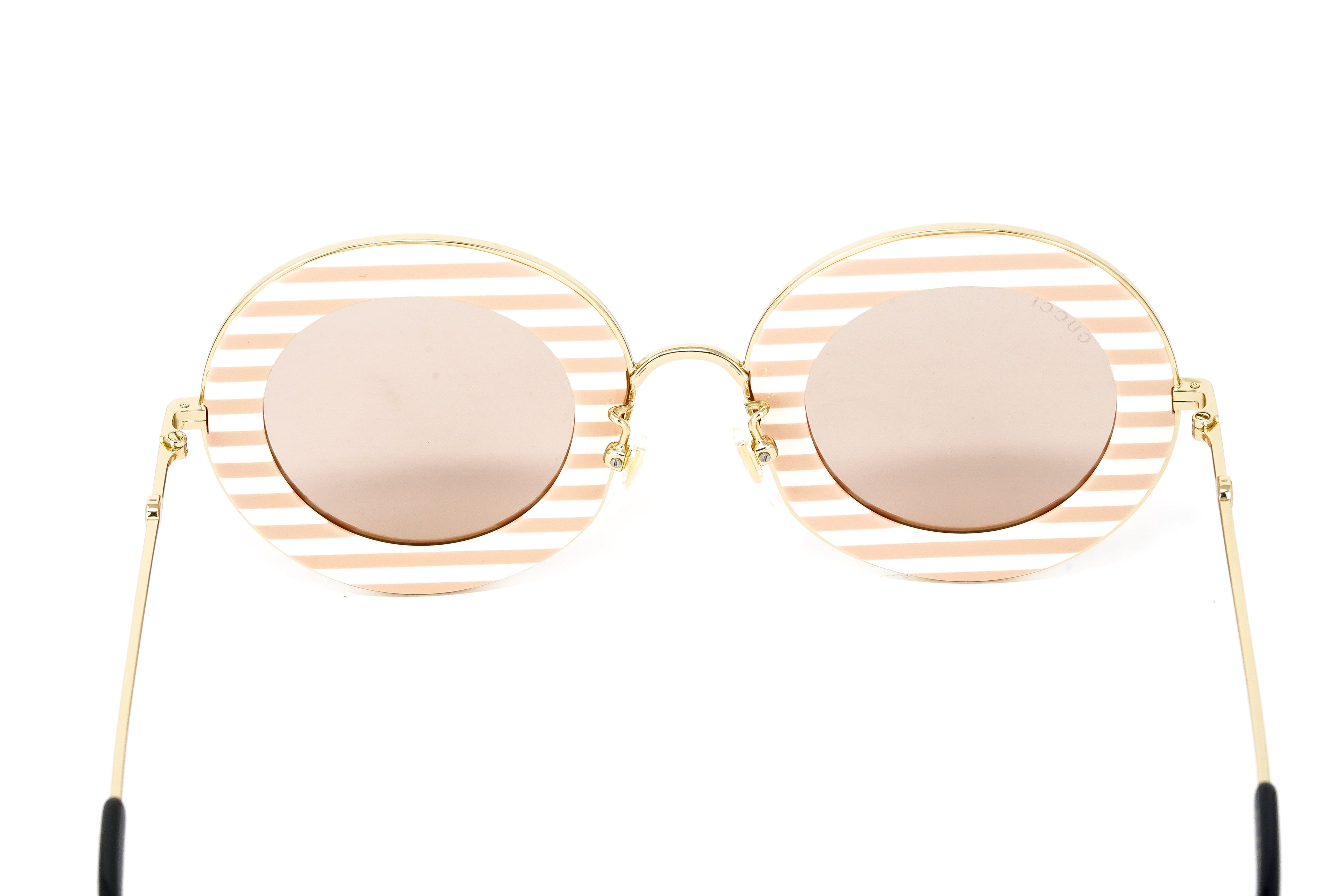 Gucci Women's Sunglasses Oversized Round Gold Soave Amore