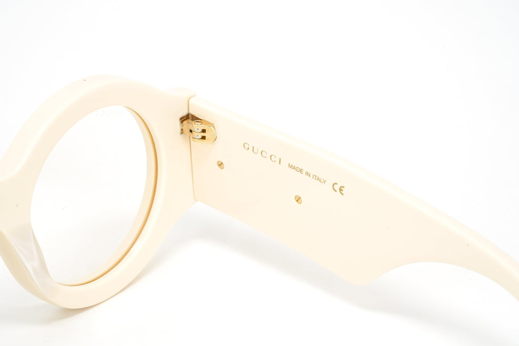 Gucci Men's Sunglasses Oversized Round Chunky Ivory