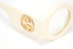 Gucci Men's Sunglasses Oversized Round Chunky Ivory