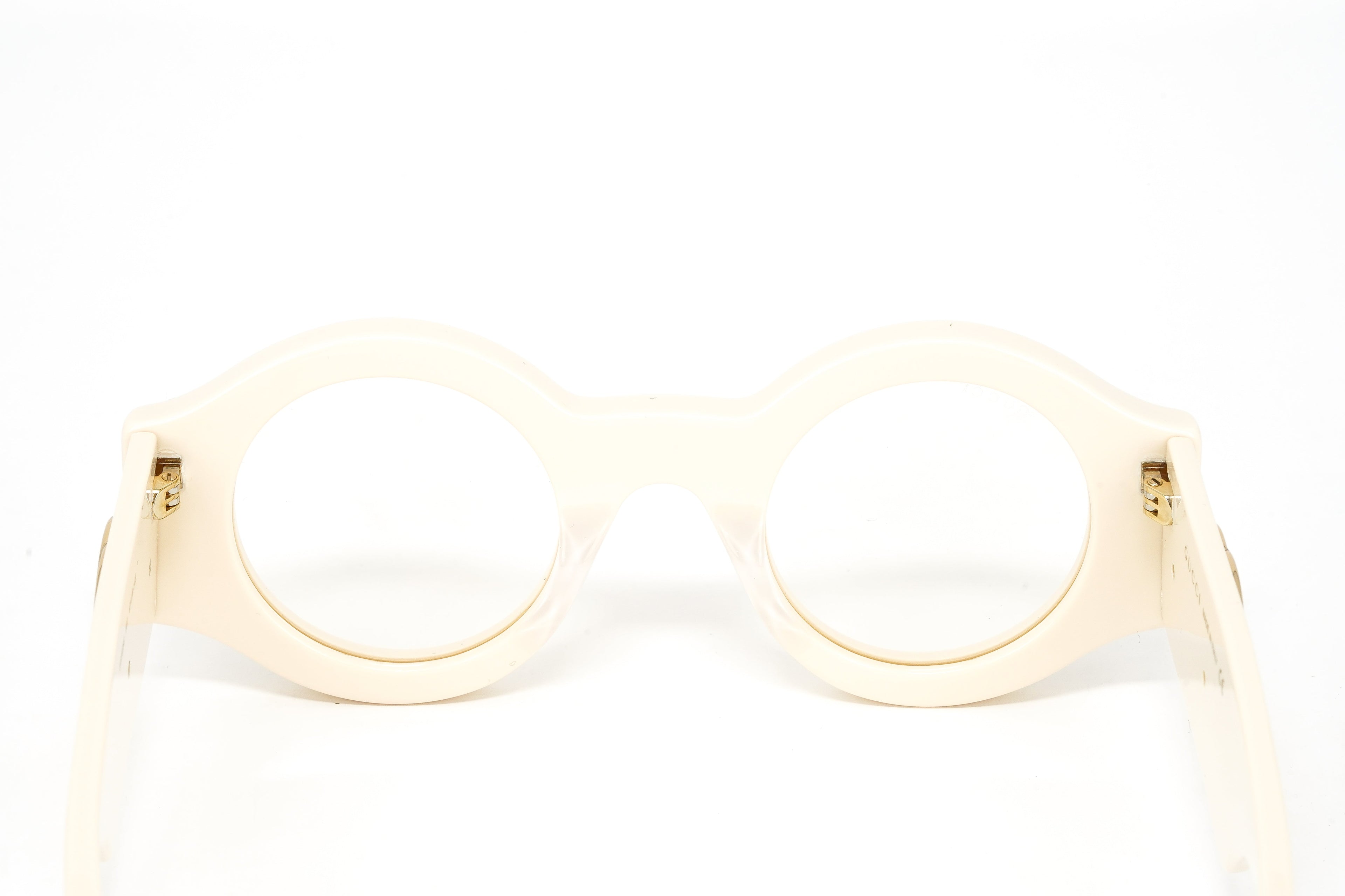 Gucci Men's Sunglasses Oversized Round Chunky Ivory
