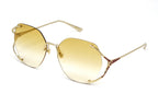 Gucci Women's Sunglasses Oversized Oval Gold