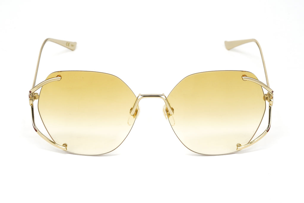 Gucci Women's Sunglasses Oversized Oval Gold
