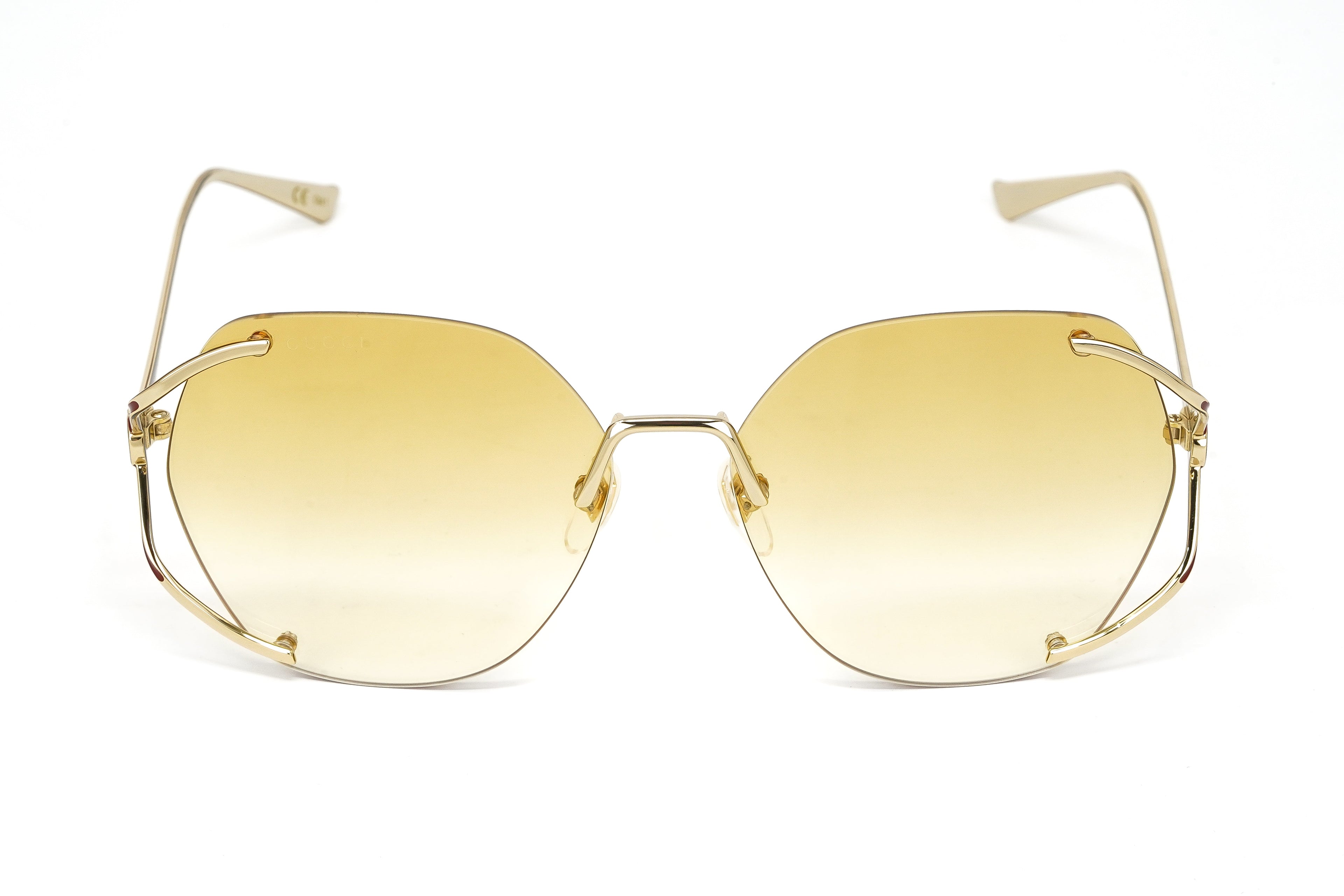 Gucci Women's Sunglasses Oversized Oval Gold