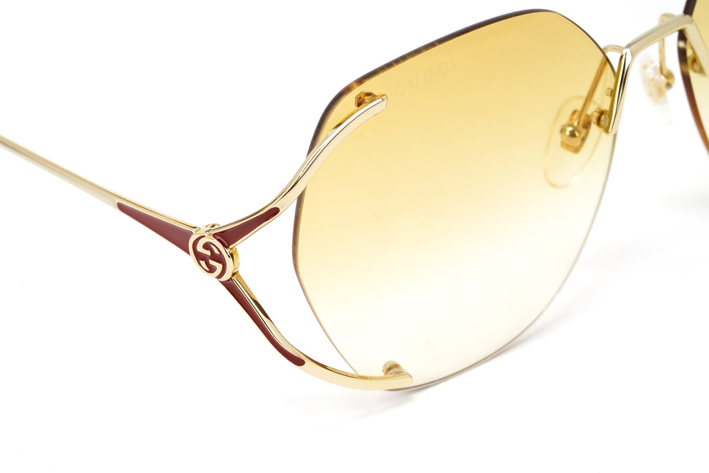Gucci Women's Sunglasses Oversized Oval Gold