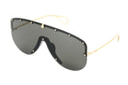 Gucci Unisex Sunglasses Oversized Black Gold