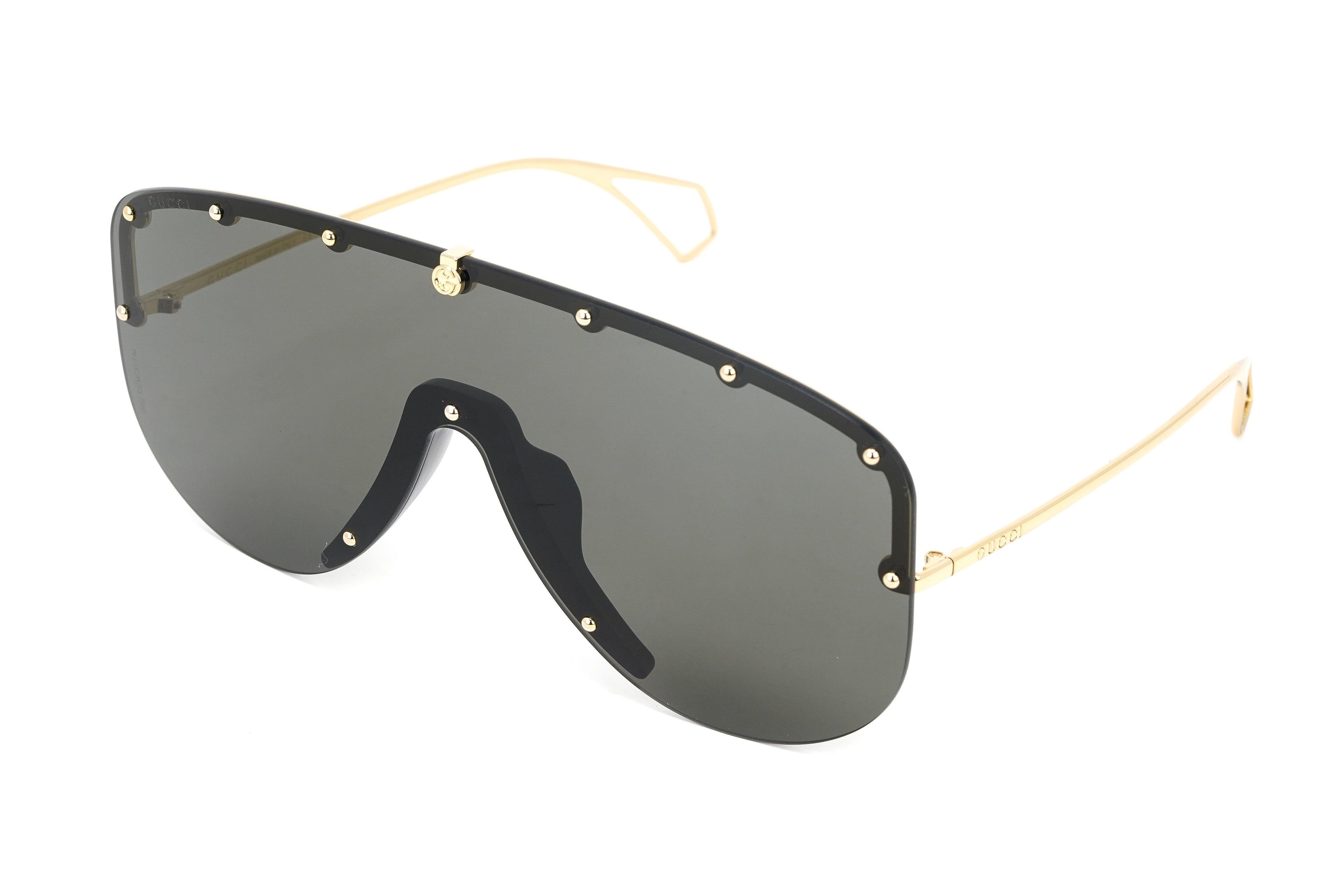 Gucci Unisex Sunglasses Oversized Black Gold