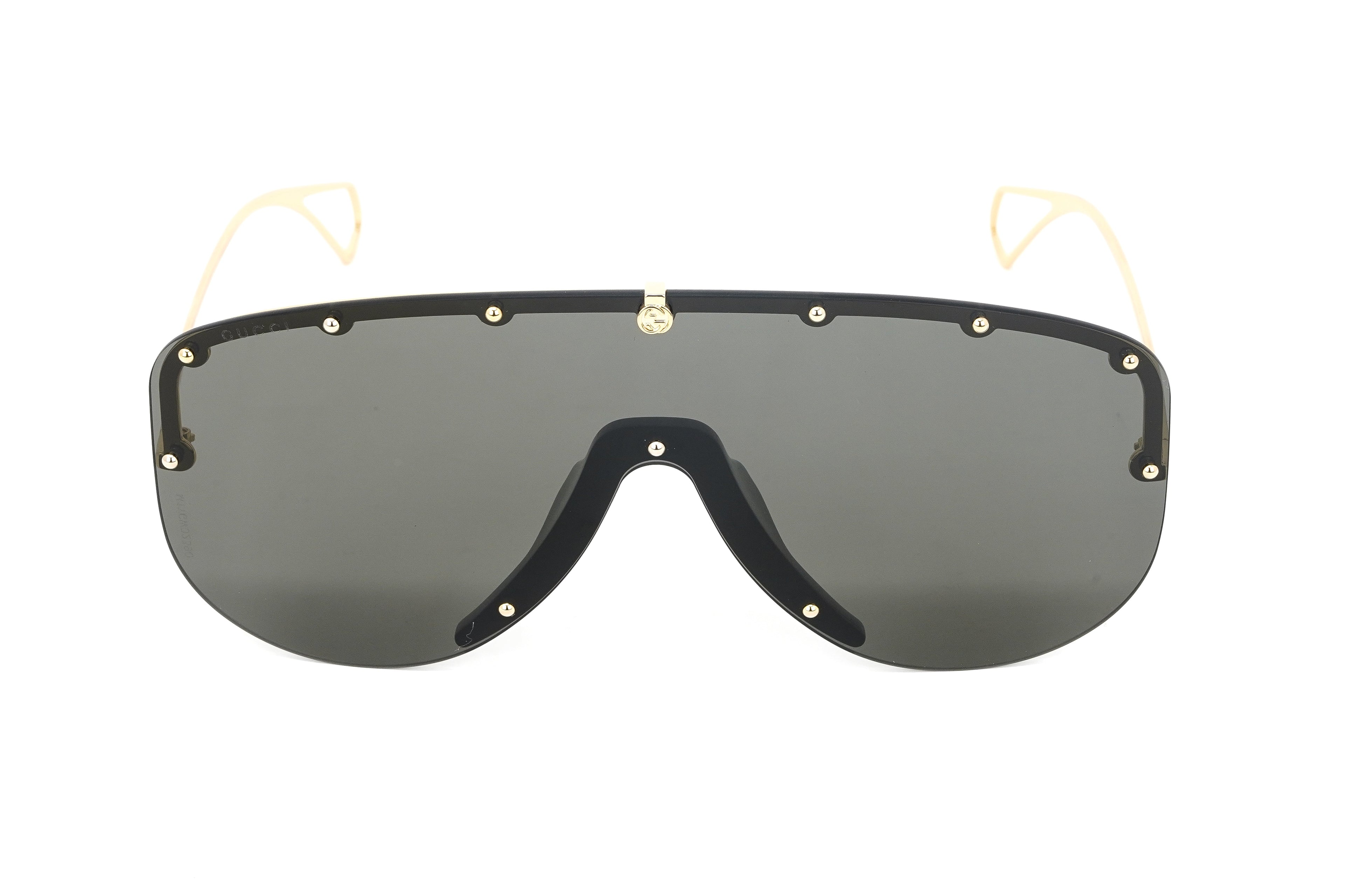 Gucci Unisex Sunglasses Oversized Black Gold