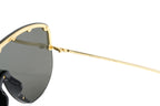 Gucci Unisex Sunglasses Oversized Black Gold