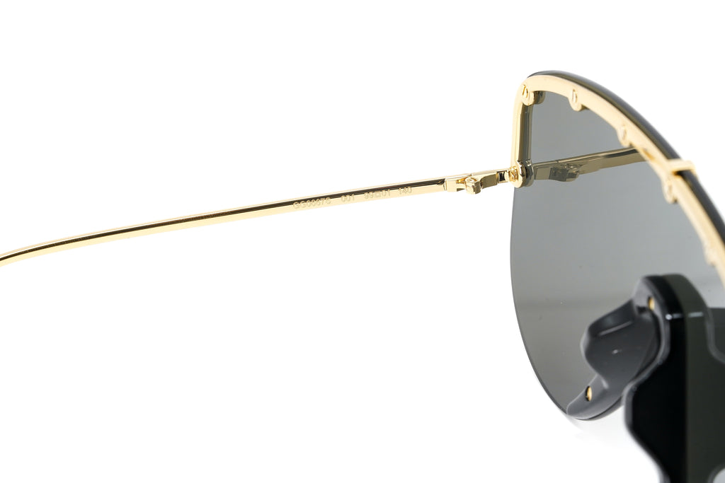 Gucci Unisex Sunglasses Oversized Black Gold