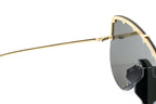 Gucci Unisex Sunglasses Oversized Black Gold