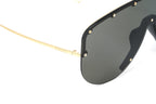 Gucci Unisex Sunglasses Oversized Black Gold
