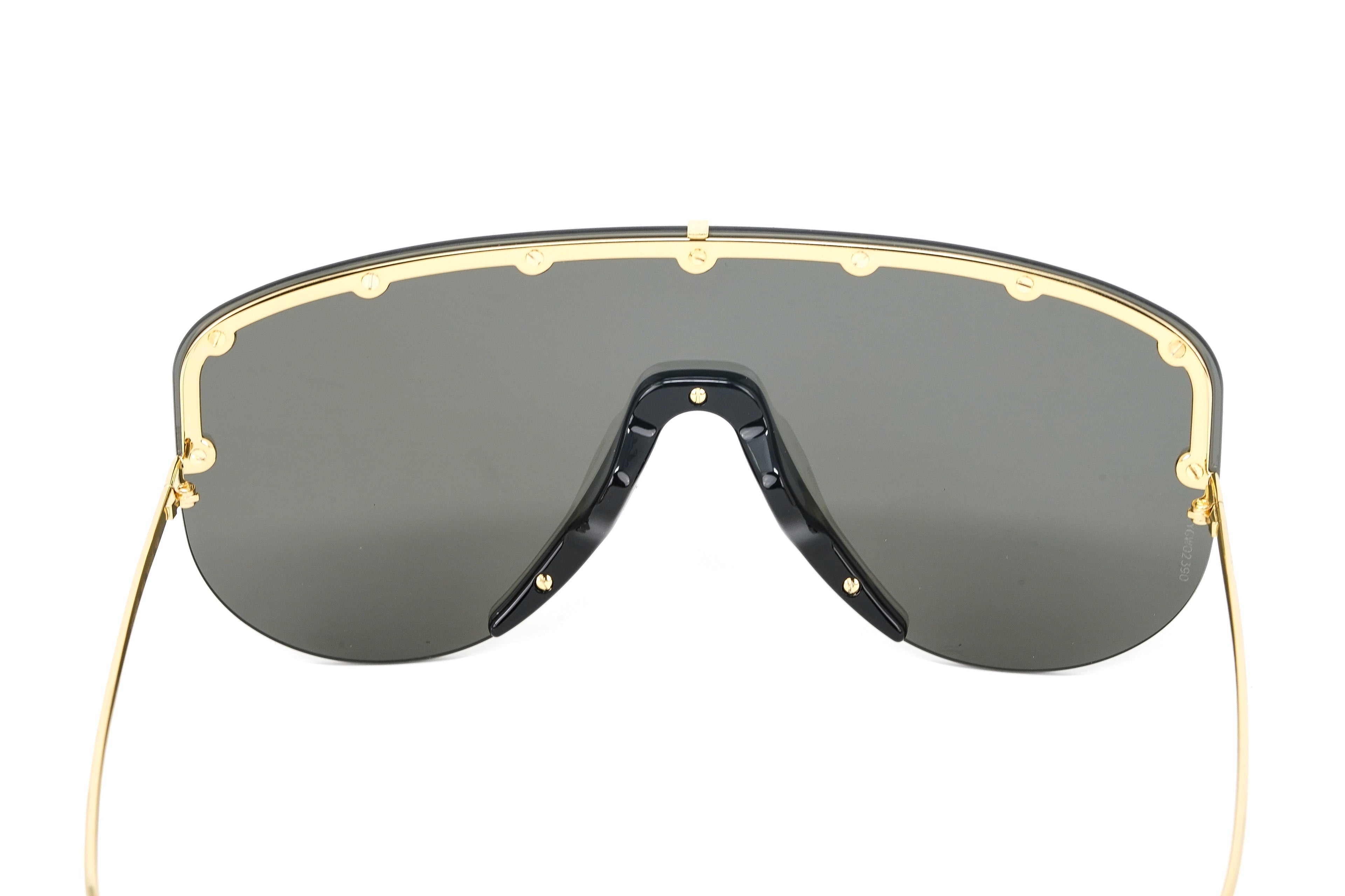 Gucci Unisex Sunglasses Oversized Black Gold