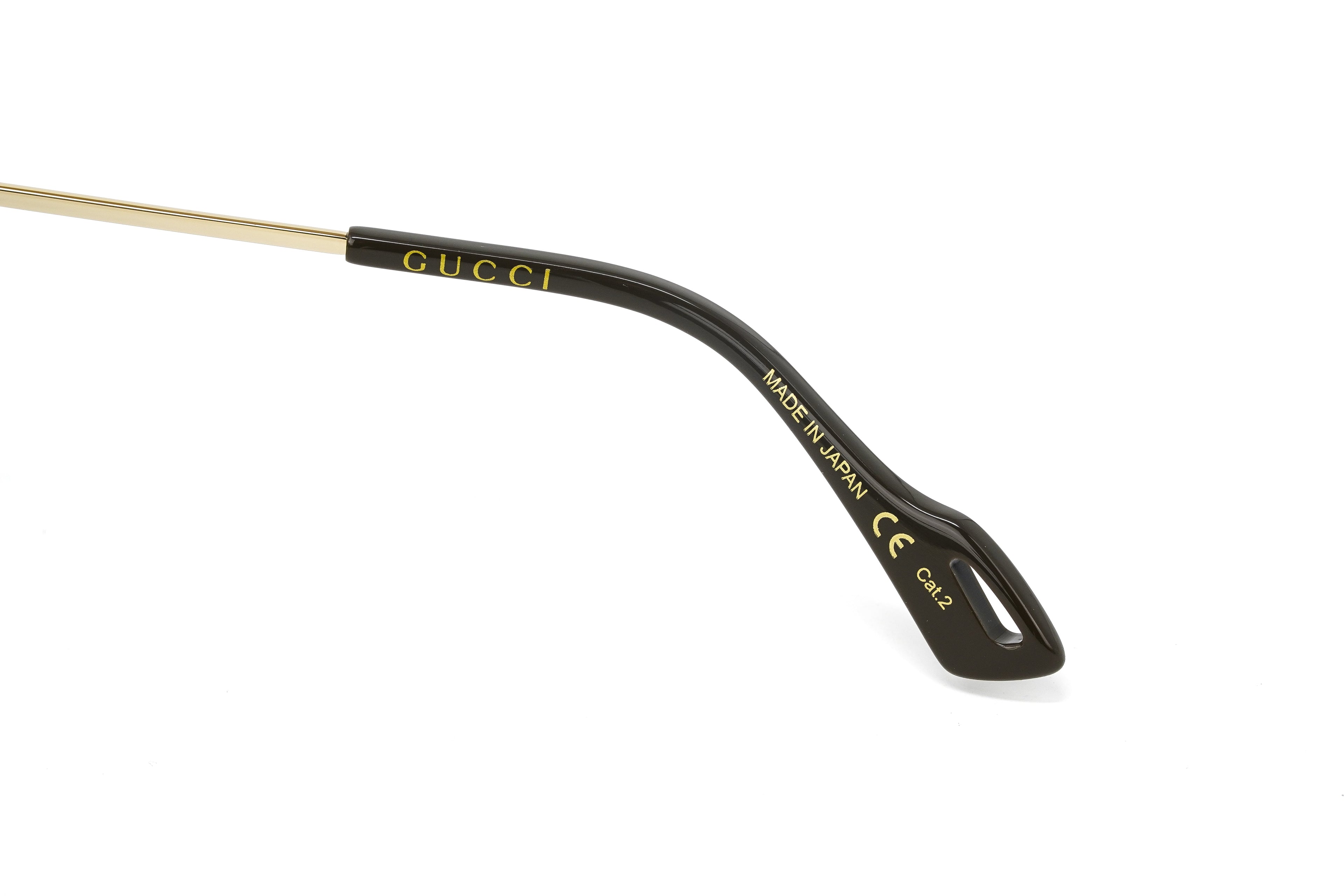 Gucci Unisex Sunglasses Oversized Pilot Blue Gold
