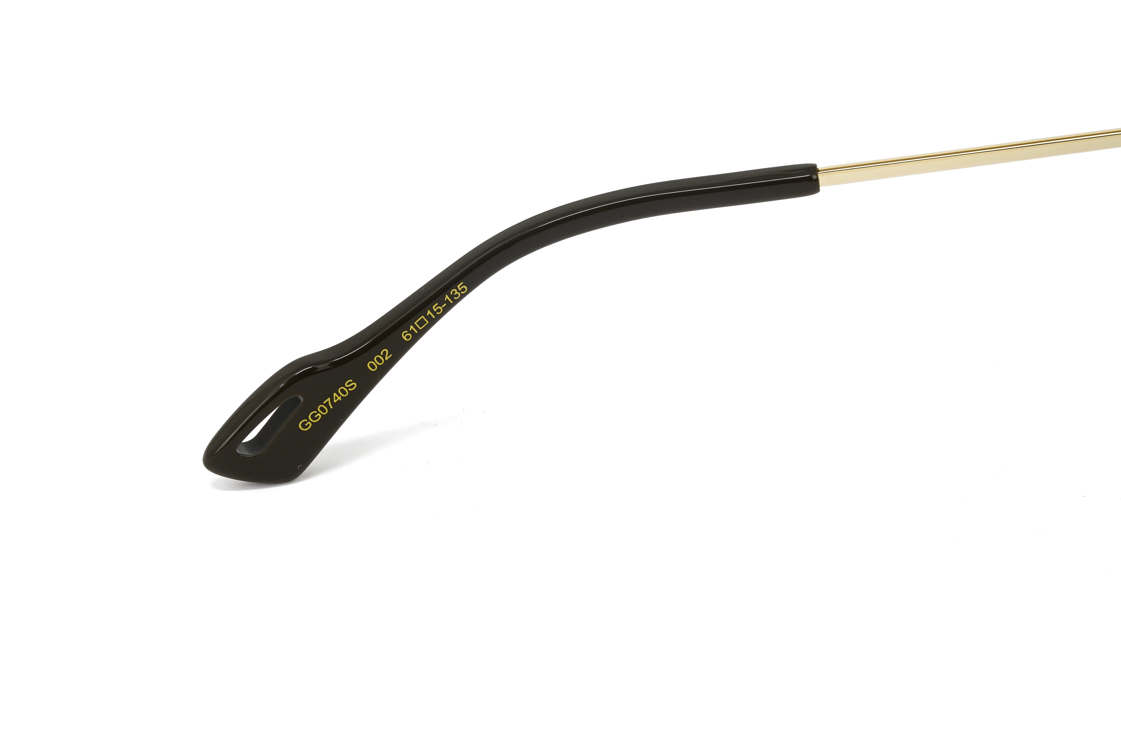 Gucci Unisex Sunglasses Oversized Pilot Blue Gold
