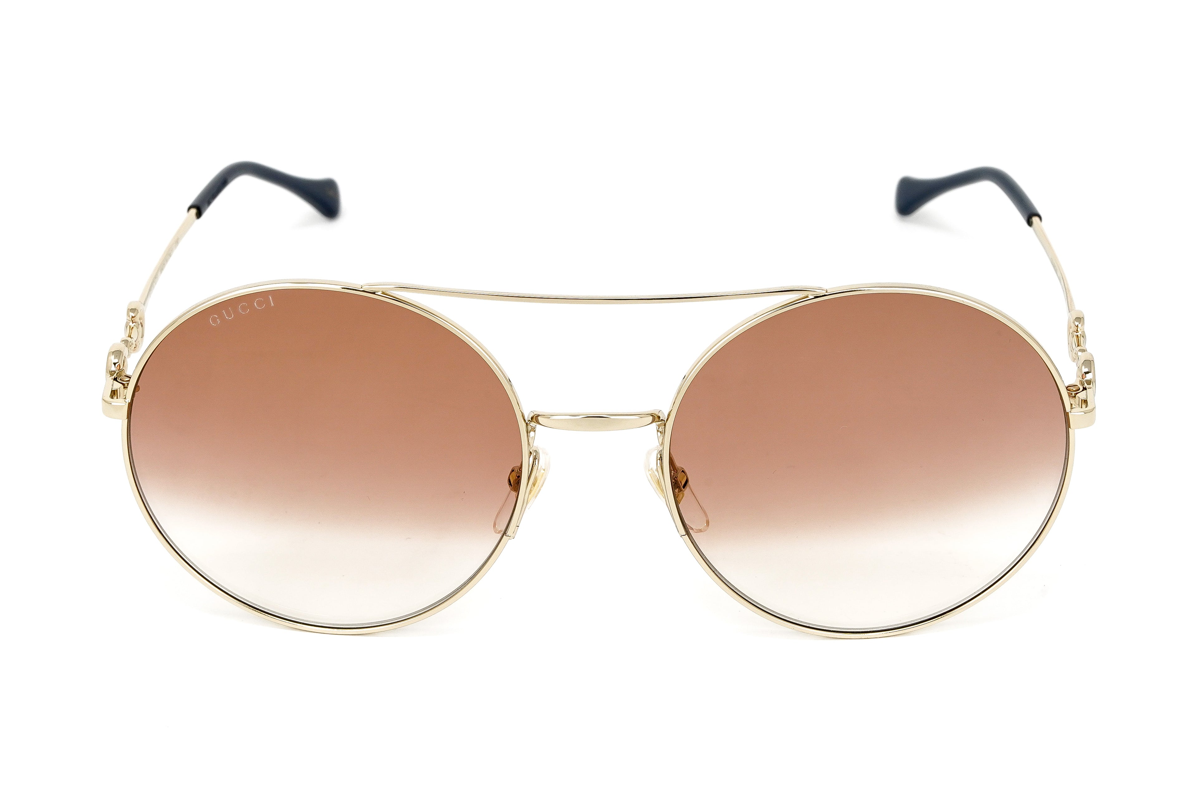 Gucci Women's Sunglasses Round Gold Pink