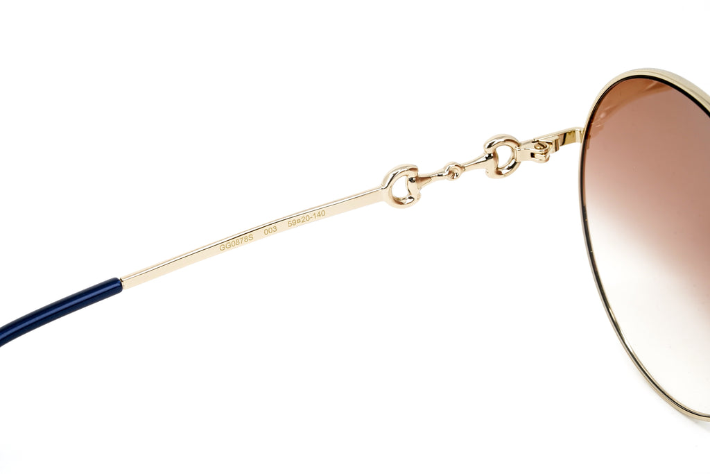Gucci Women's Sunglasses Round Gold Pink