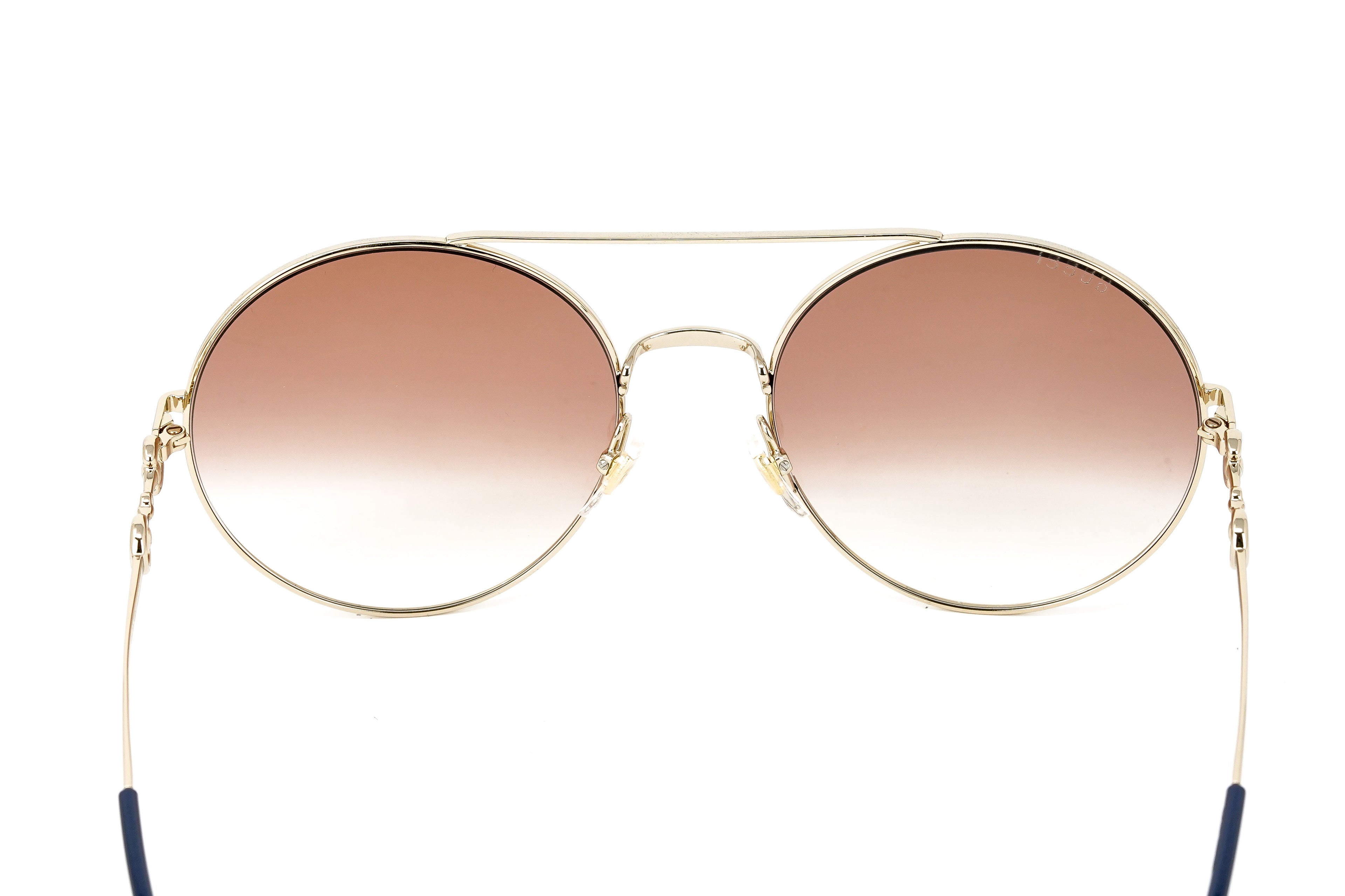 Gucci Women's Sunglasses Round Gold Pink