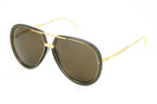 Gucci Unisex Sunglasses Oversized Pilot Black Gold