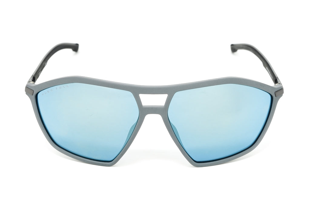 Boss by BOSS Men's Sunglasses Angular Pilot Grey/Blue