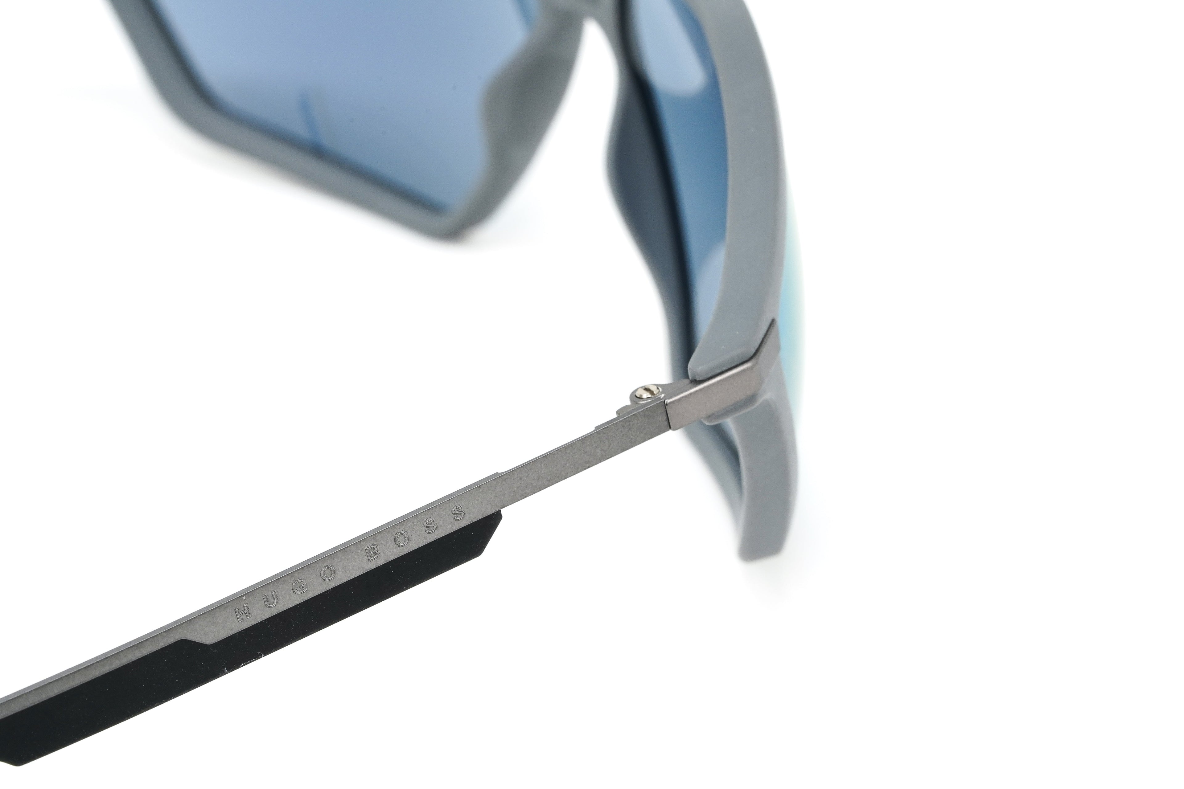 Boss by BOSS Men's Sunglasses Angular Pilot Grey/Blue