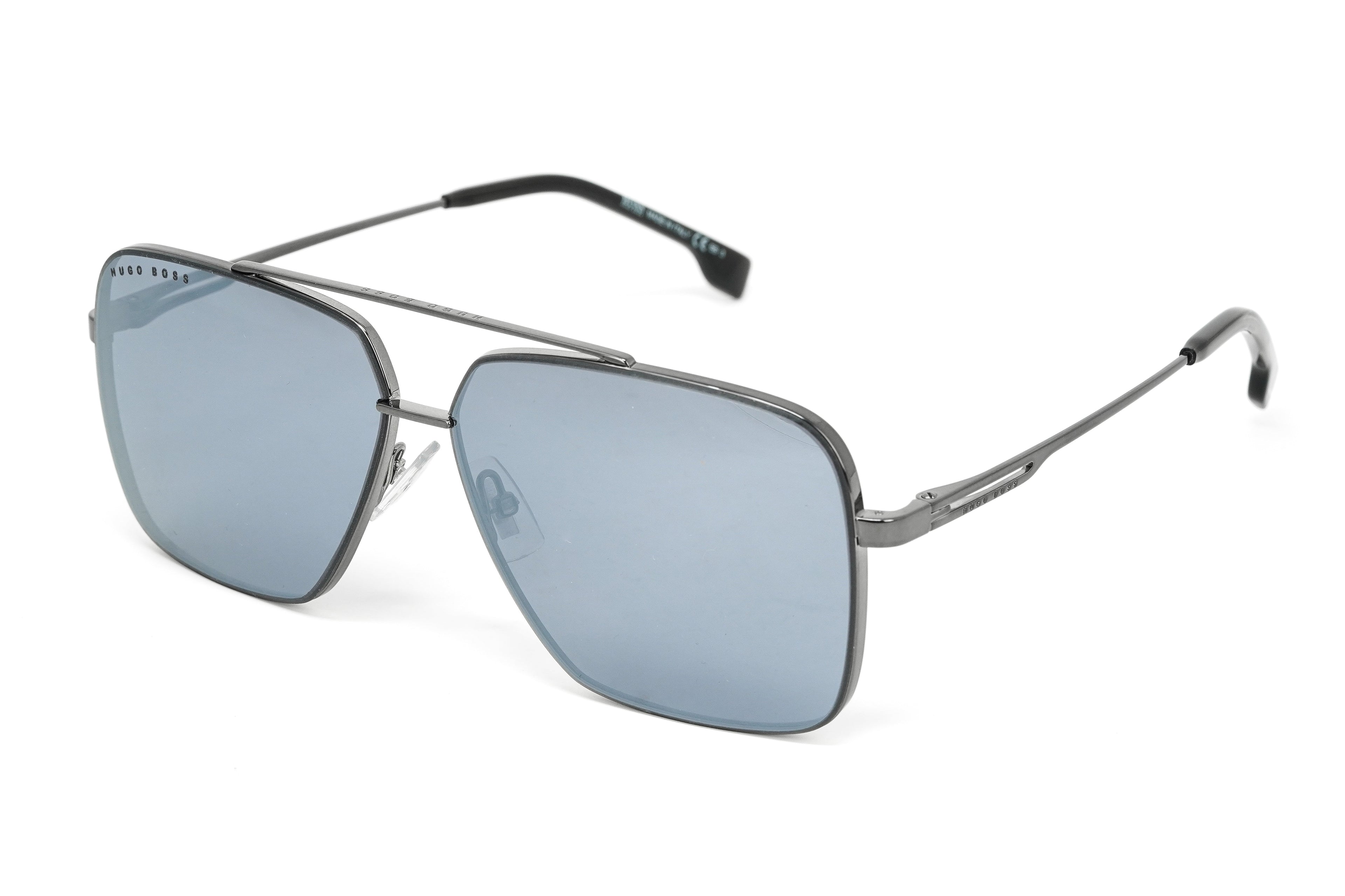 Boss by BOSS Men's Sunglasses Square Browline Grey
